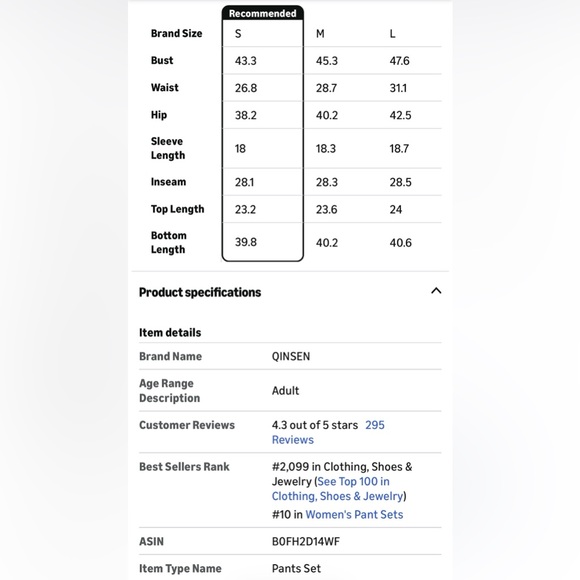 NWT 2PC RED PANT SET-S - Picture 13 of 16